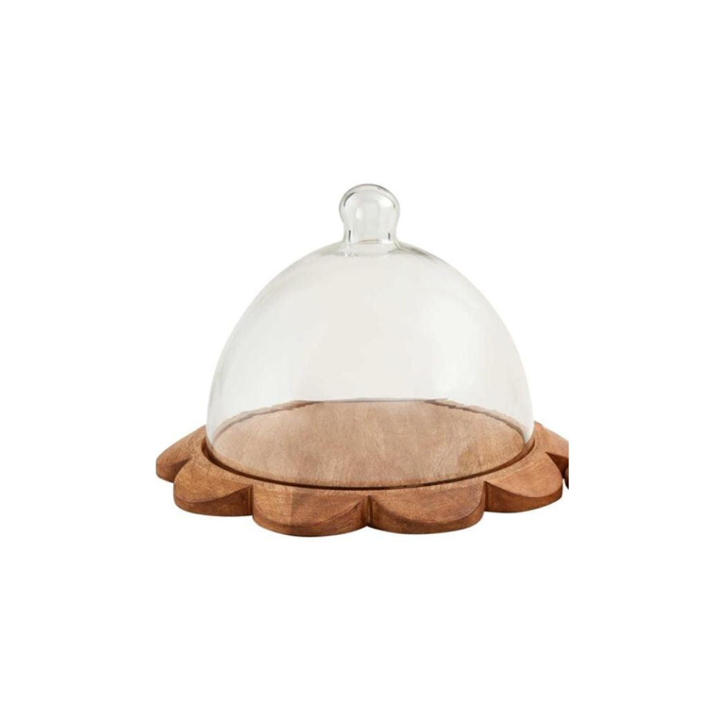 Scallop Wood Cloche- Available in 2 Sizes