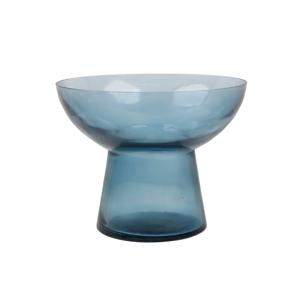 Transparent Blue Glass Vase- Available in 2 Sizes