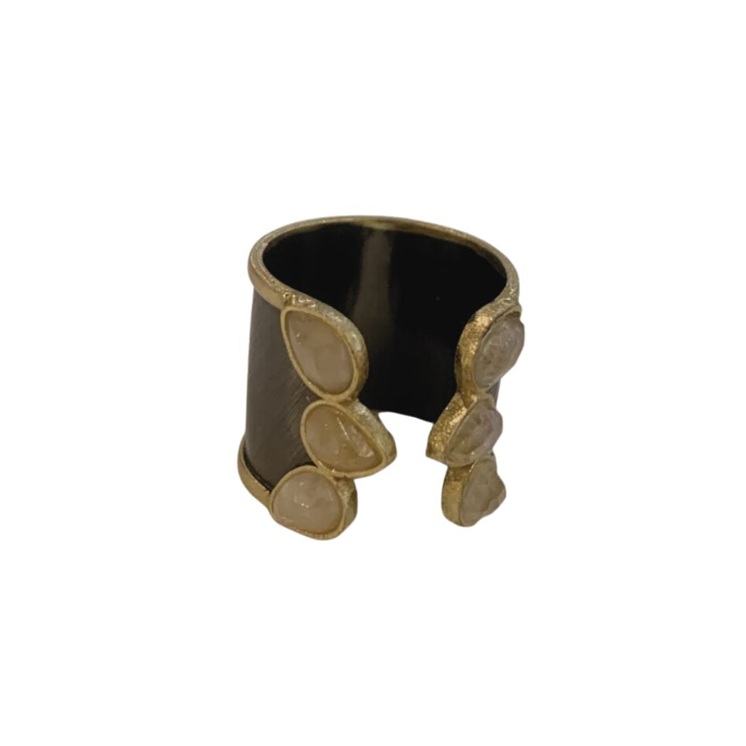 Gold Two Tone Cuff Ring