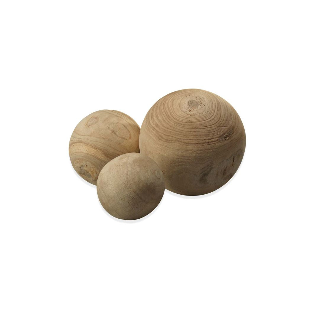 Jamie Young Malibu Wood Balls- Set of 3