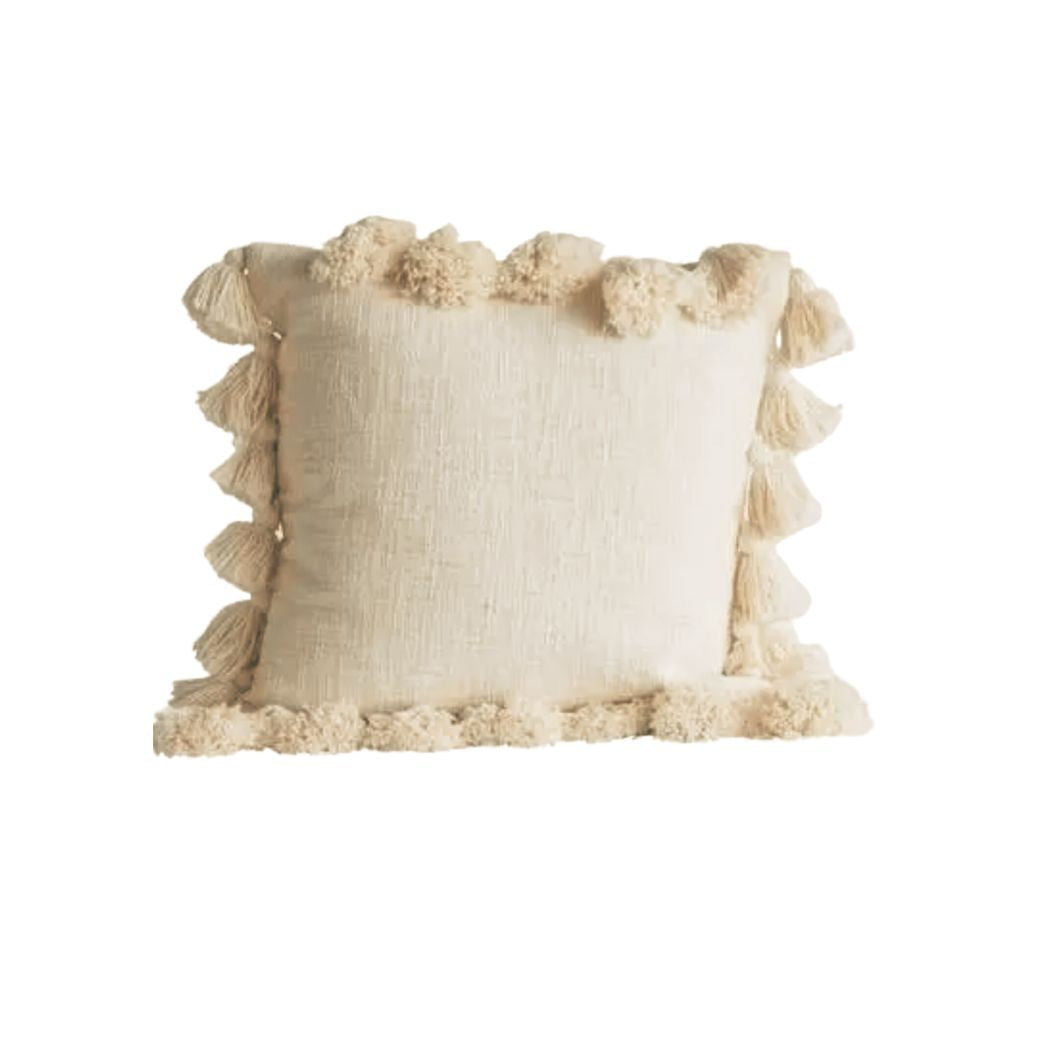 Natural Pom Pom Pillow