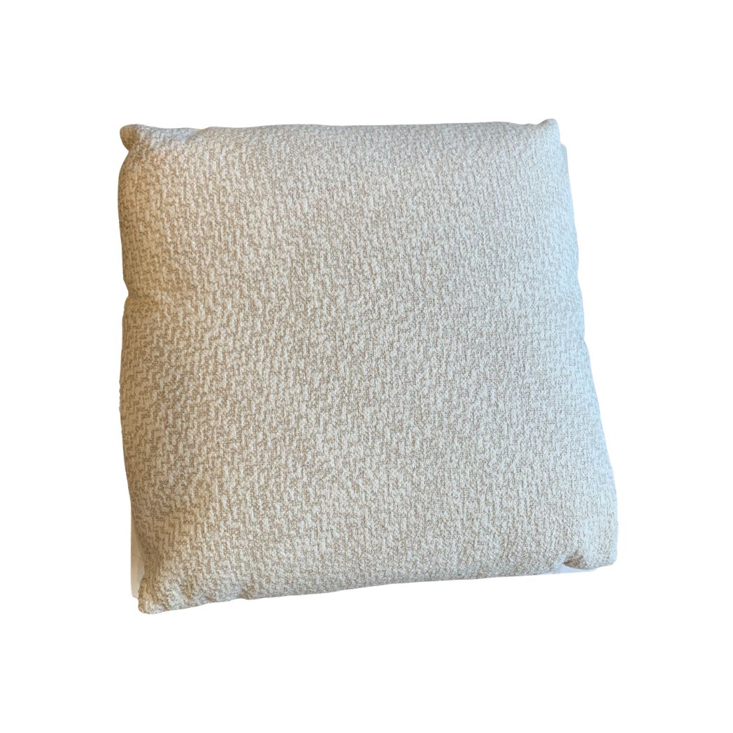 Cream and White Boucle Pillow