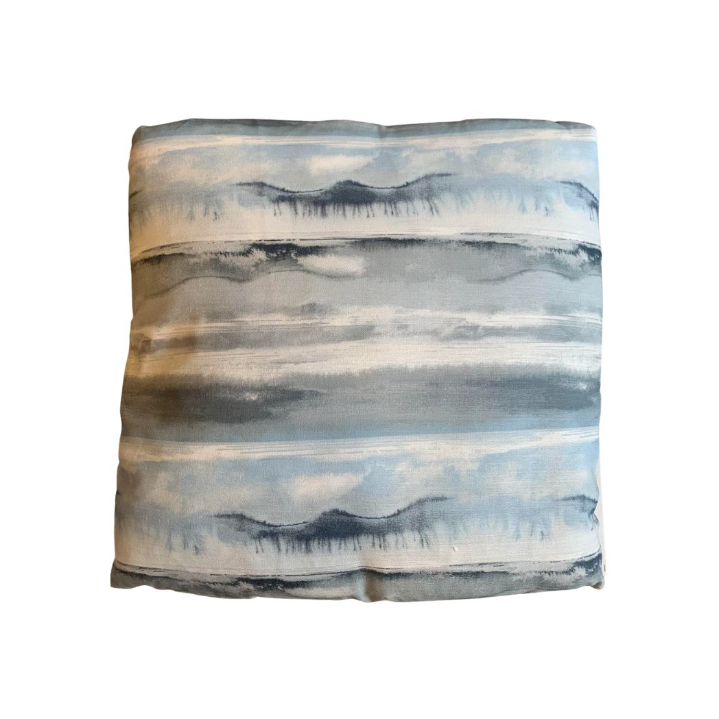 Blue Wave Abstract Pillow