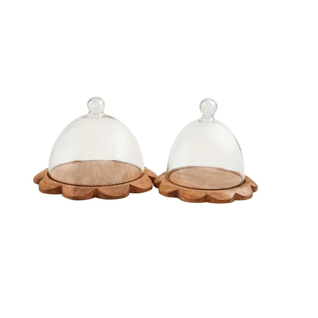 Scallop Wood Cloche- Available in 2 Sizes