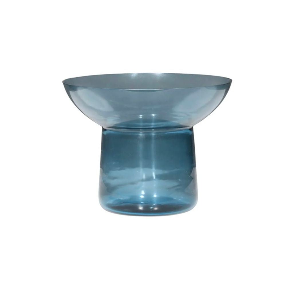 Transparent Blue Glass Vase- Available in 2 Sizes