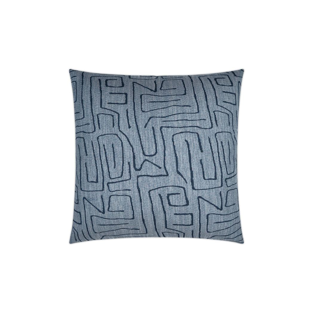 Indigo Blue Abstract Pillow