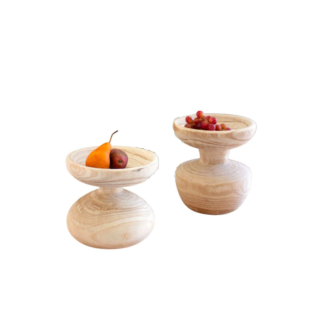 Wood Pedestals- Set of Two