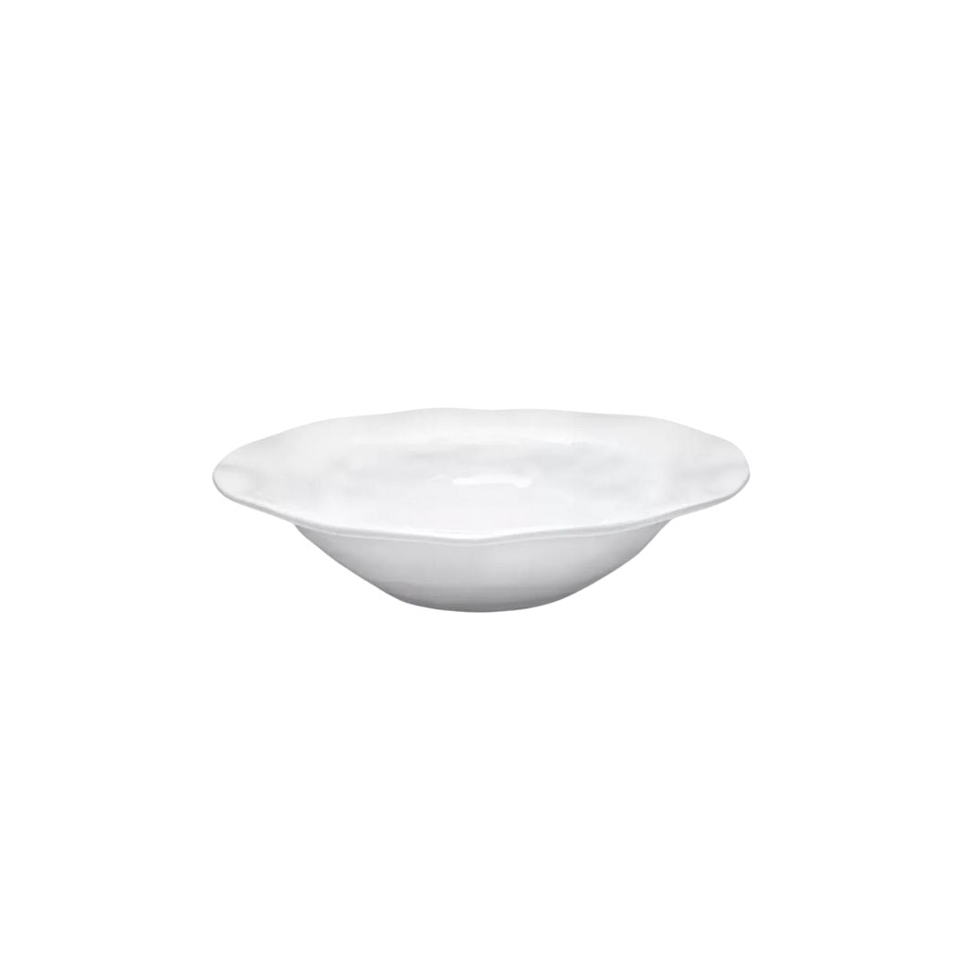 Melamine Ruffle 14" Serving Bowl white