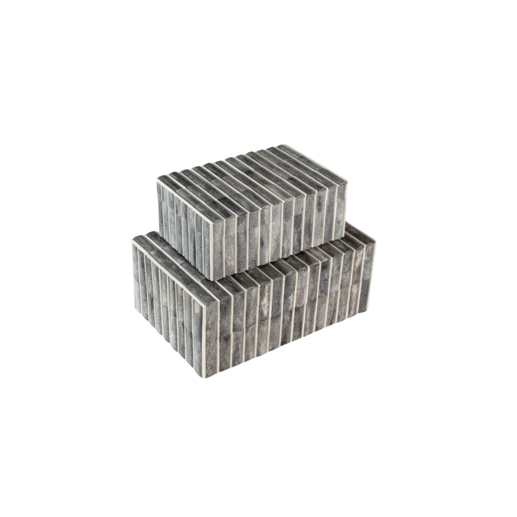 Grey and White Boxes- Set of 2