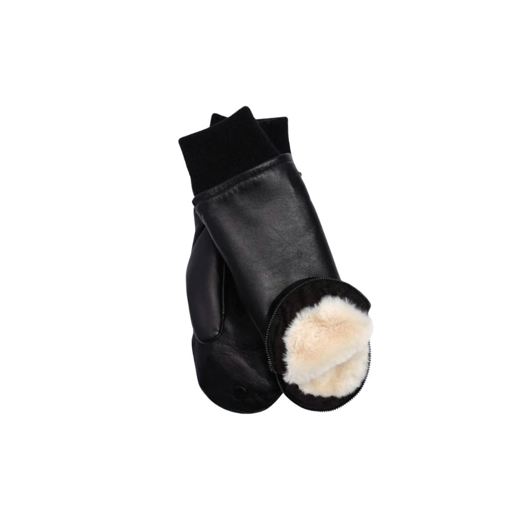 Zip-top Gloves With Faux Fur Lining