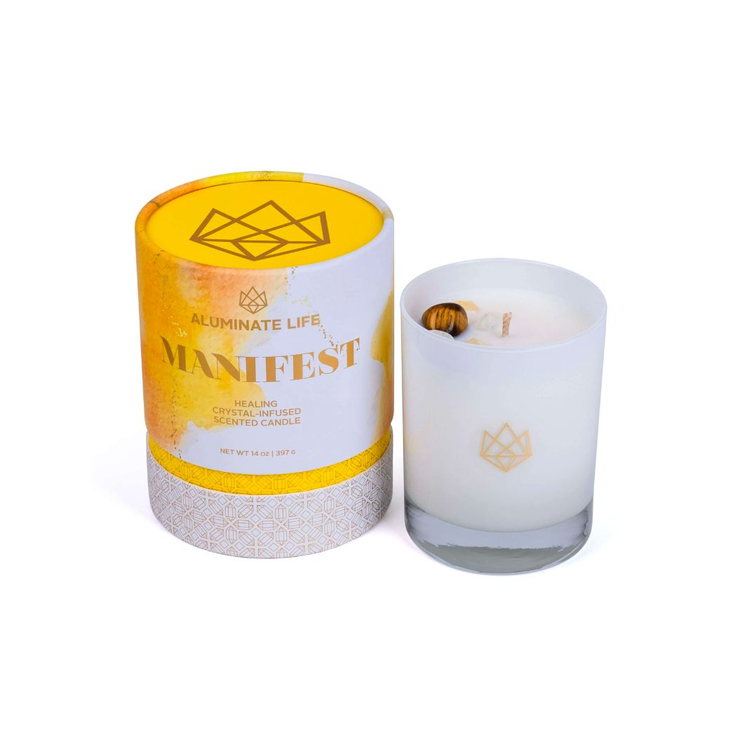 Essential Wellness Crystals Candle With Matches