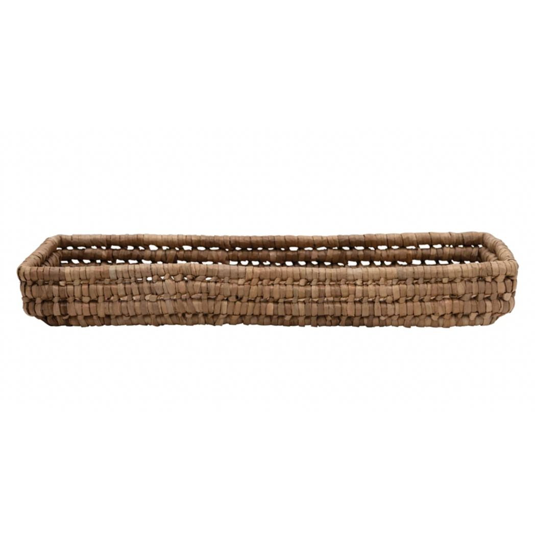 Hand-Woven Long Natural Basket