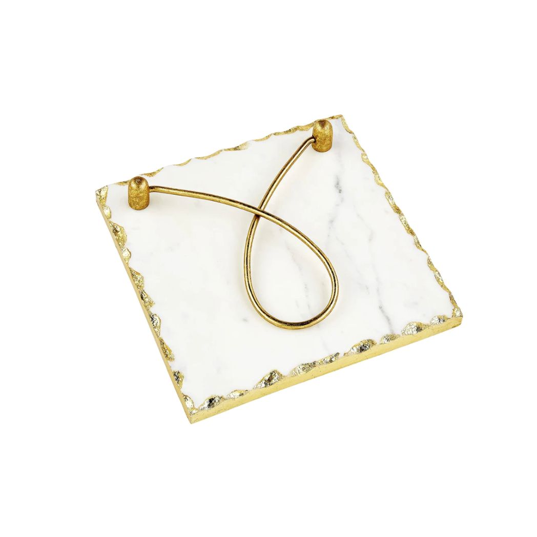 Gold and Marble Napkin Holder