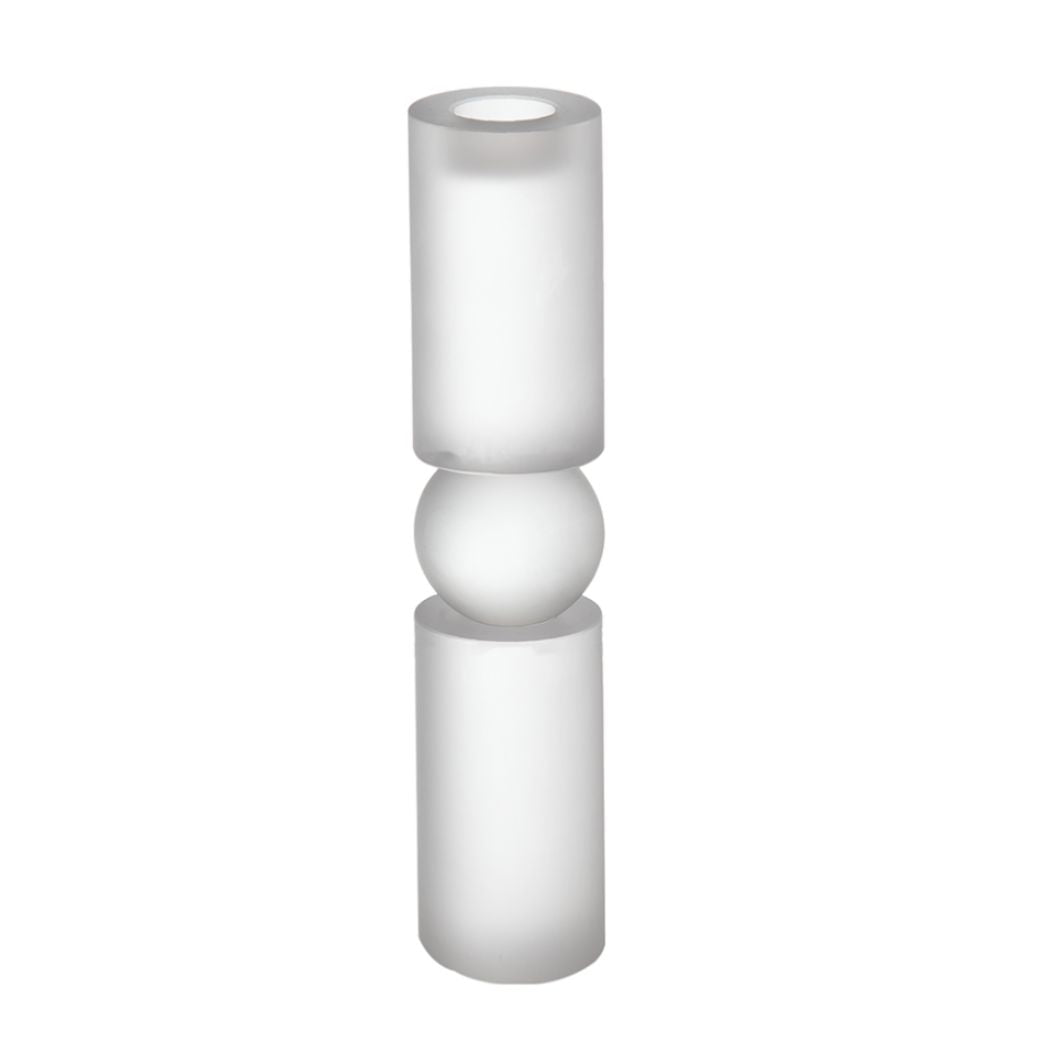 Frosted Glass Candle Holder Set