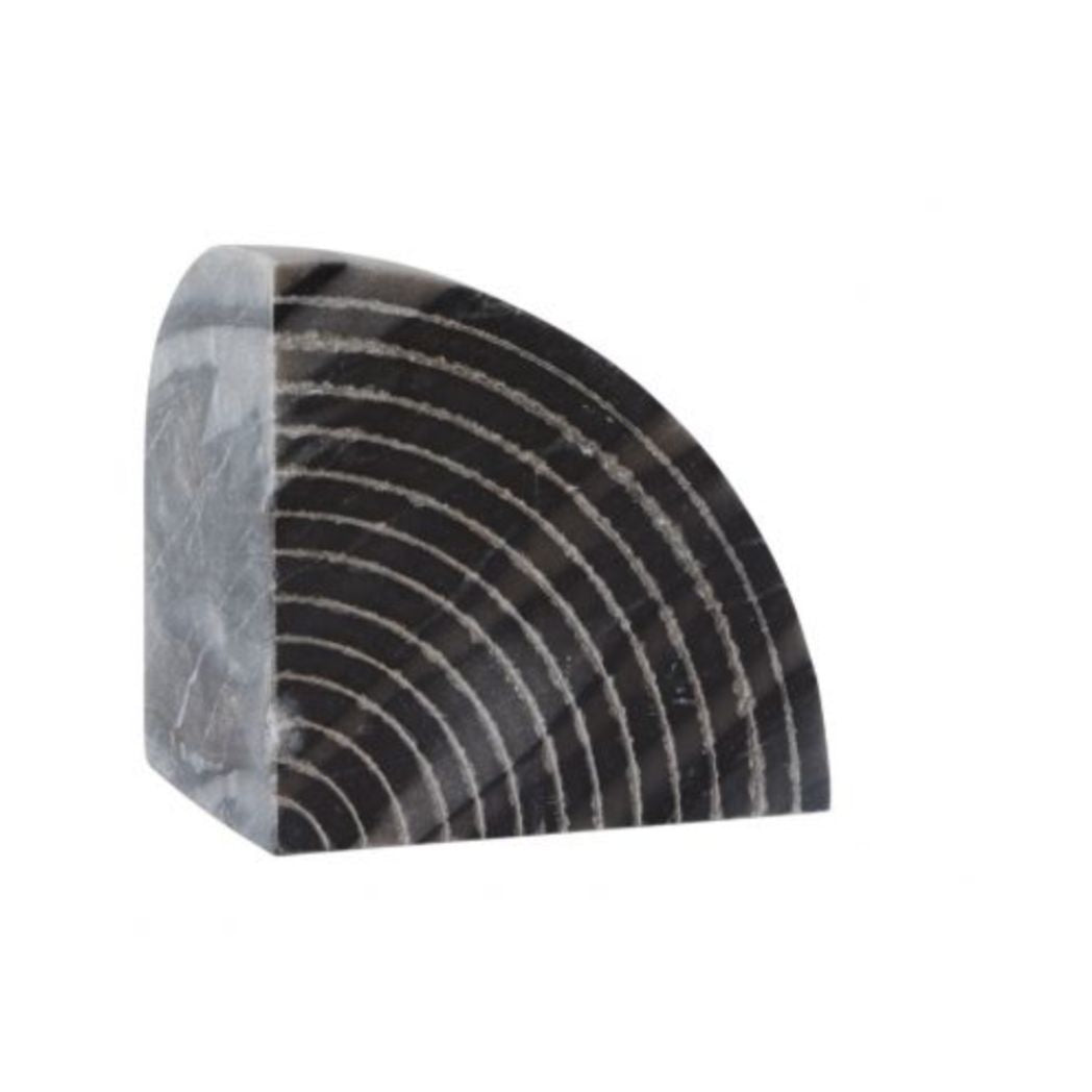 Black Marble Bookend Objects