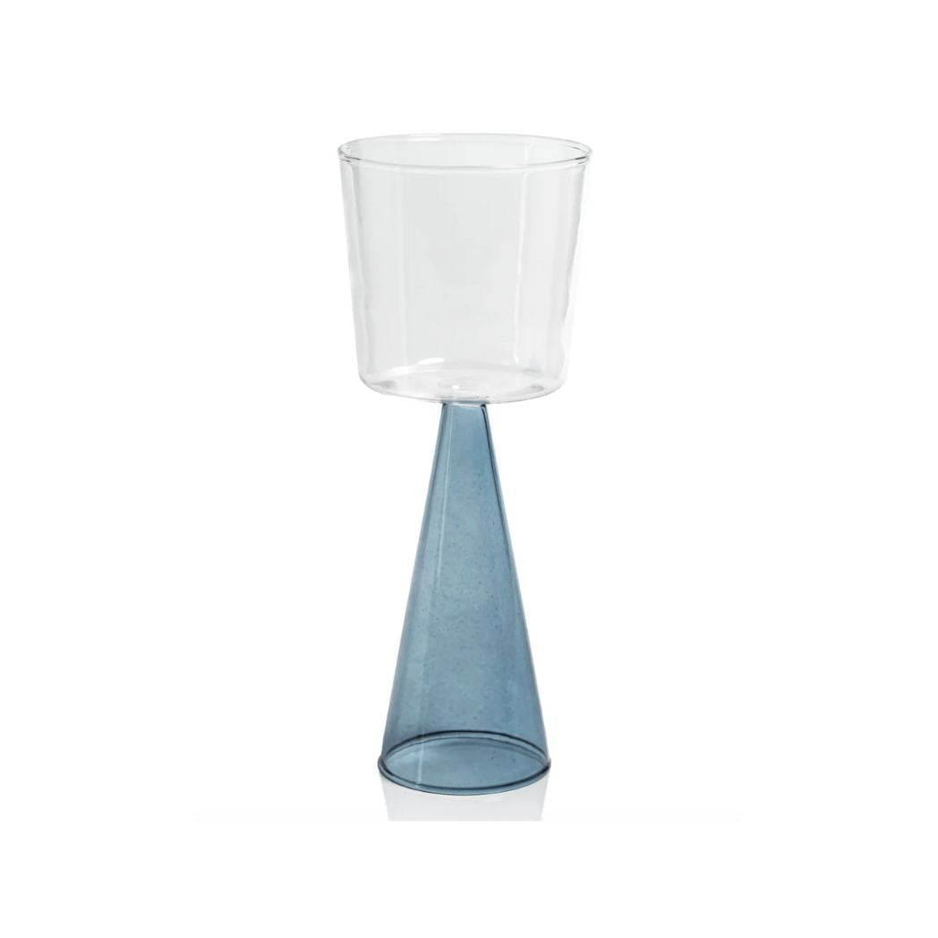 Blue Stem Wine Glass- Set of 4