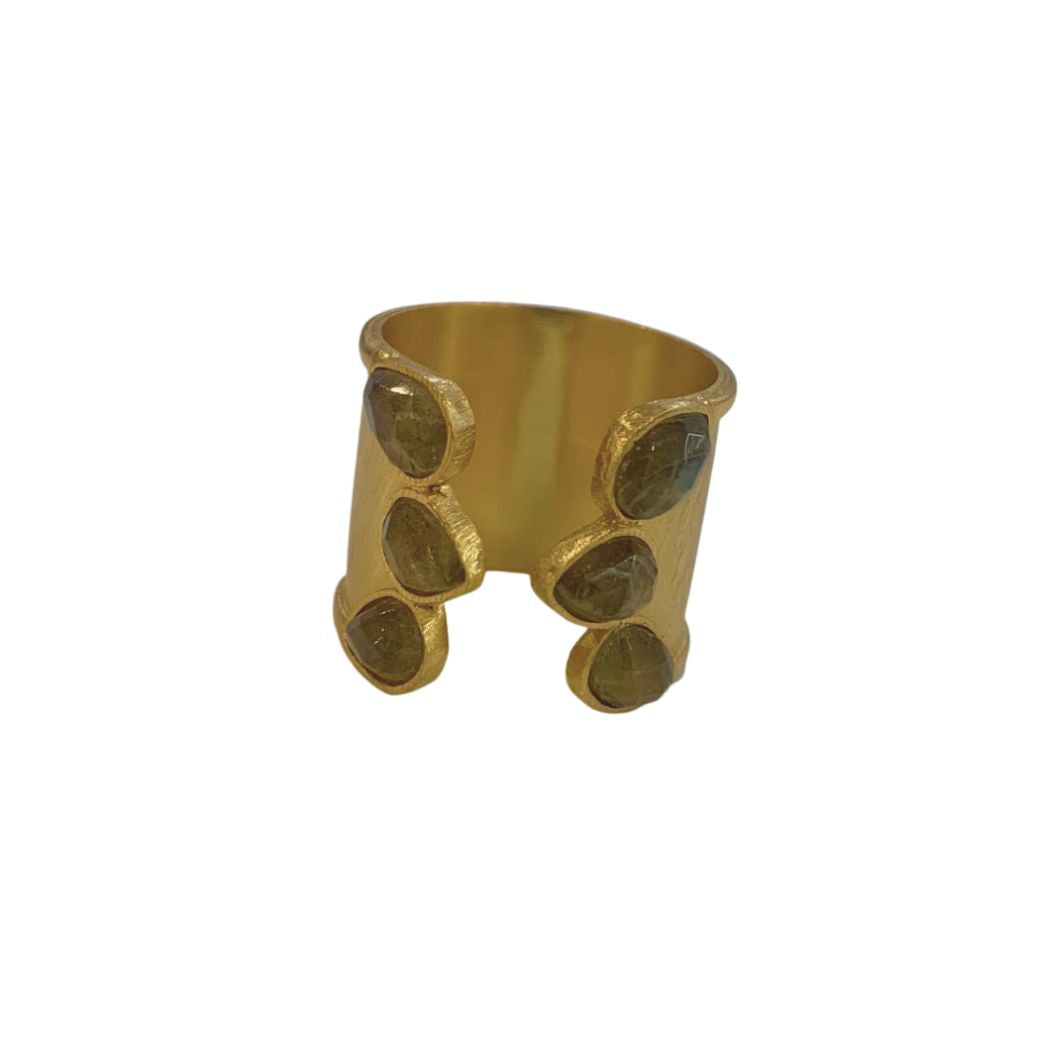 Gold Two Tone Cuff Ring
