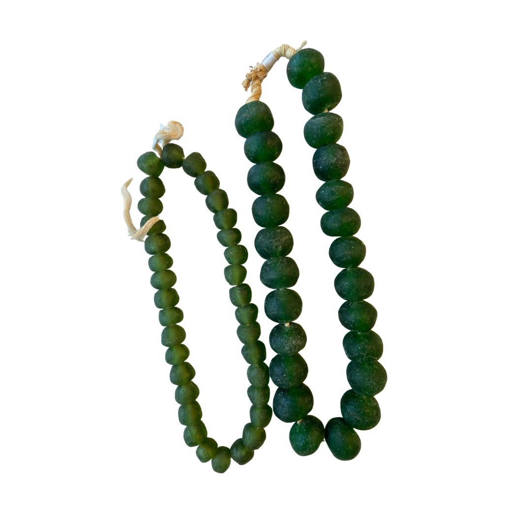 Green Glass Styling Beads