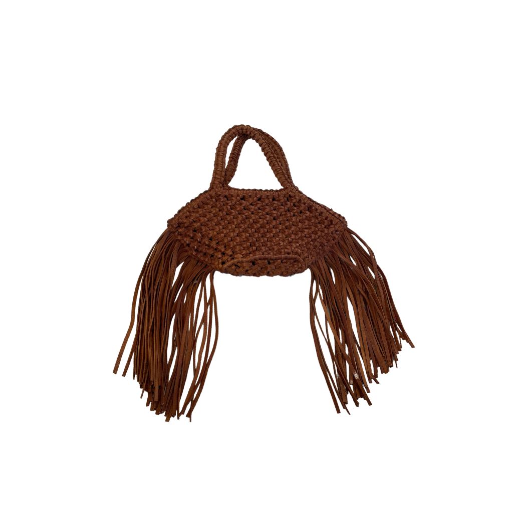 Woven Fringe Clutch by Latico Leathers