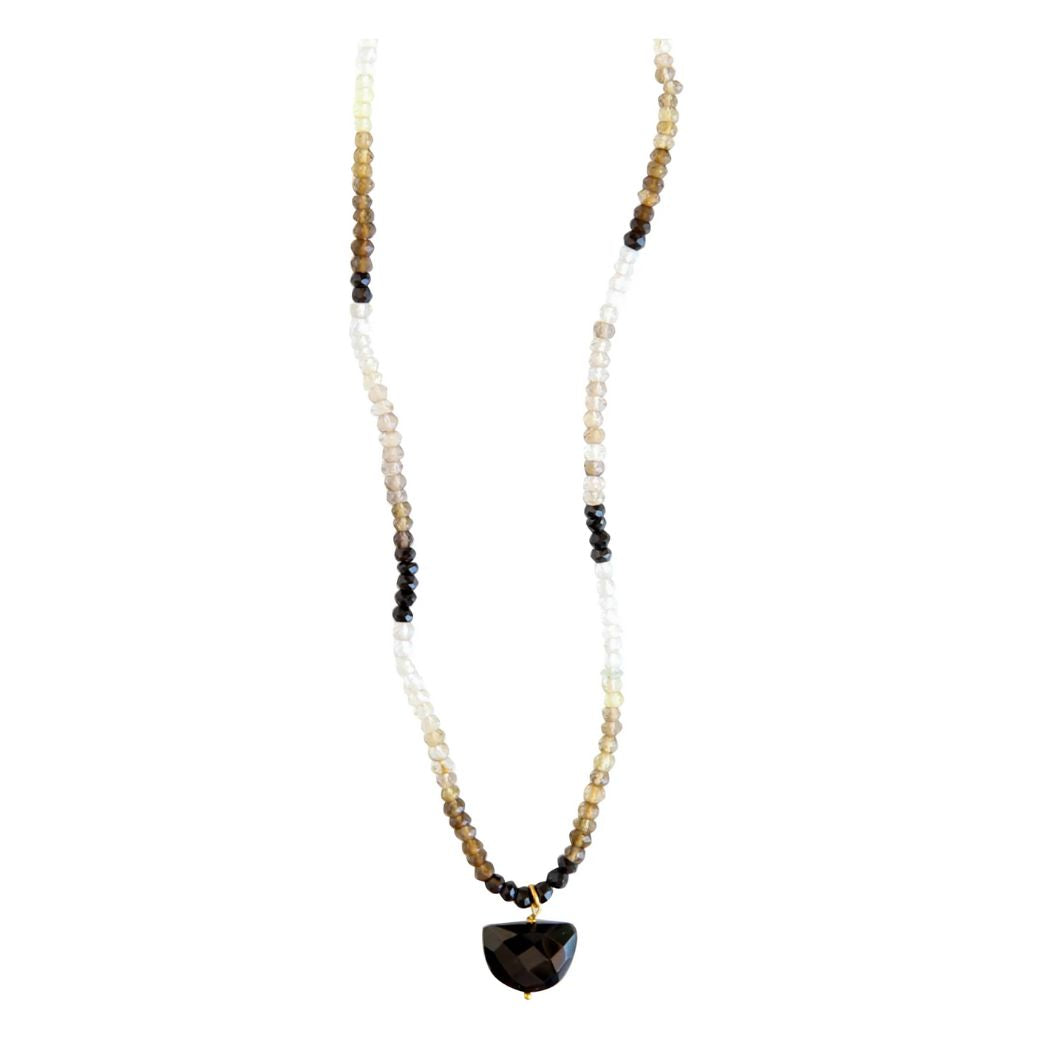 Gemstone Long Pendant Necklace