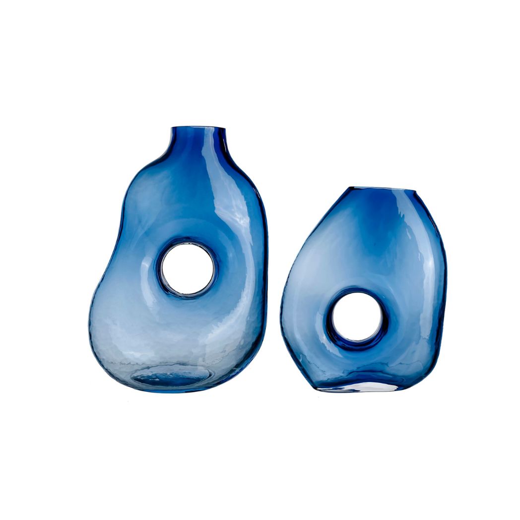 Abstract Glass Vases - Set of 2