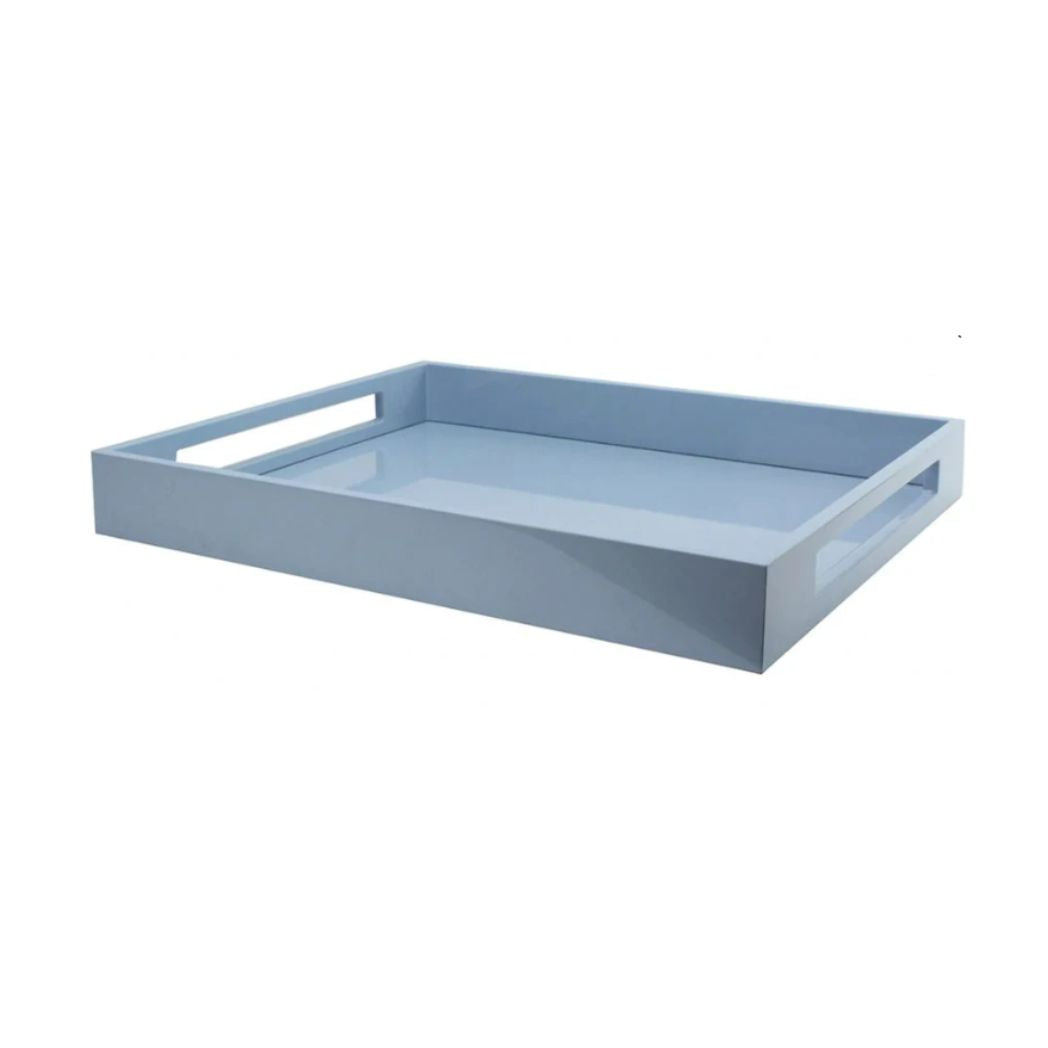 Baby Blue Lacquered Denim Tray - Addison Ross