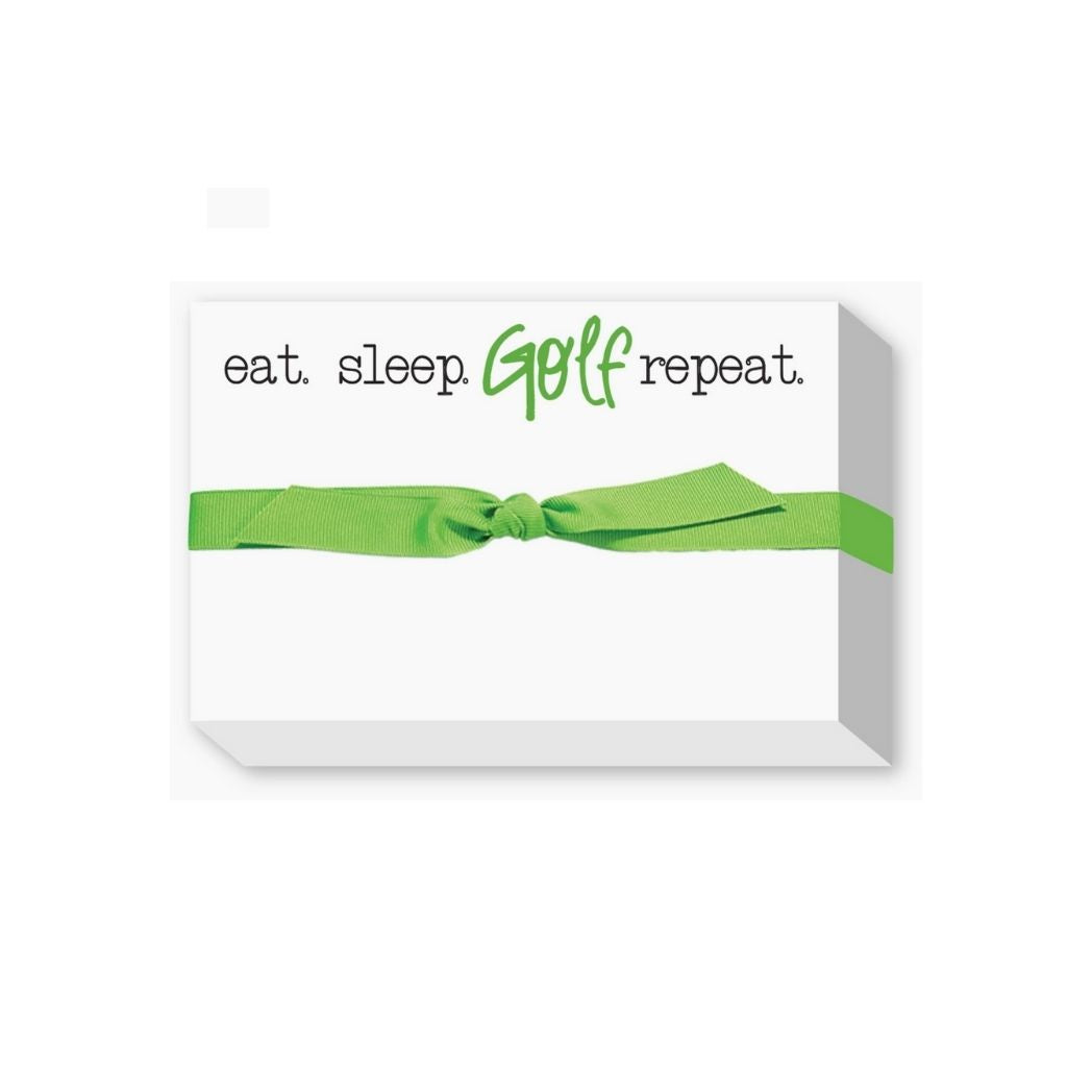 Eat Sleep Golf Big & Bold Notepad