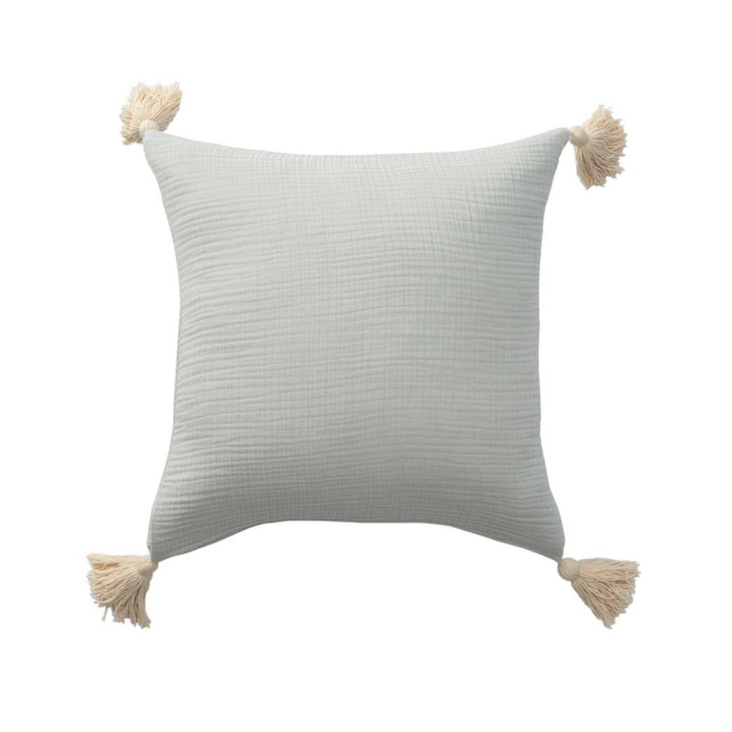 Light Grey Tassel Pillows