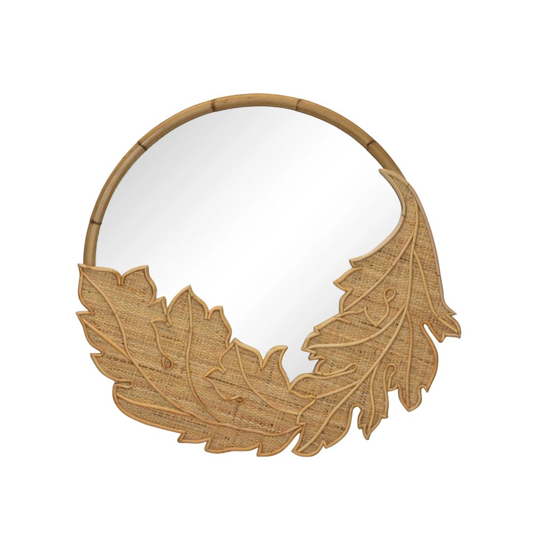 Woven and Rattan Natural Mirror