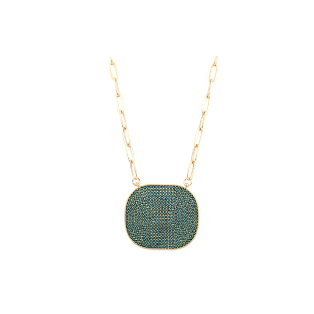 Pave Turquoise Necklace