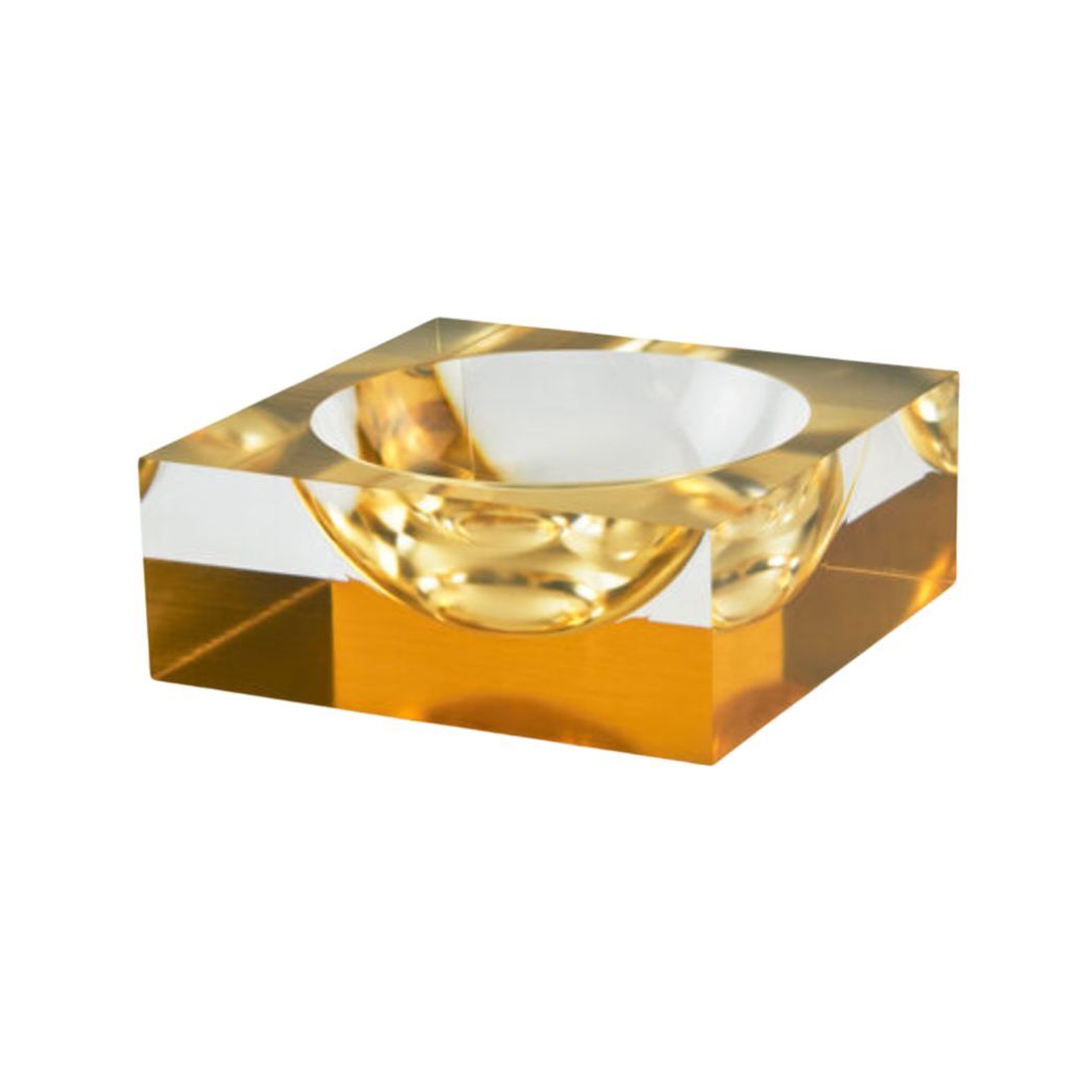 Acrylic Cube Candy Dish with Color Center