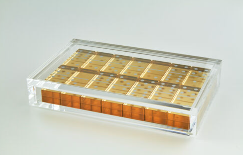 Acrylic and Gold Domino Set