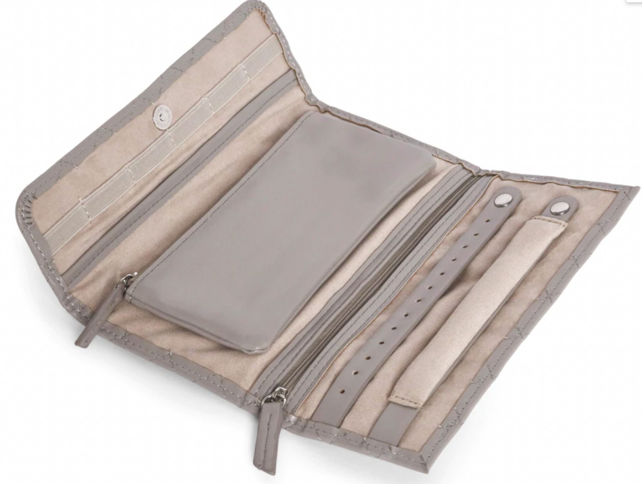 Small Travel Jewelry Clutch (taupe)