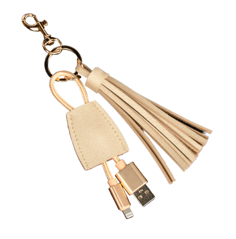Tassel Keychain w/ USB Gold