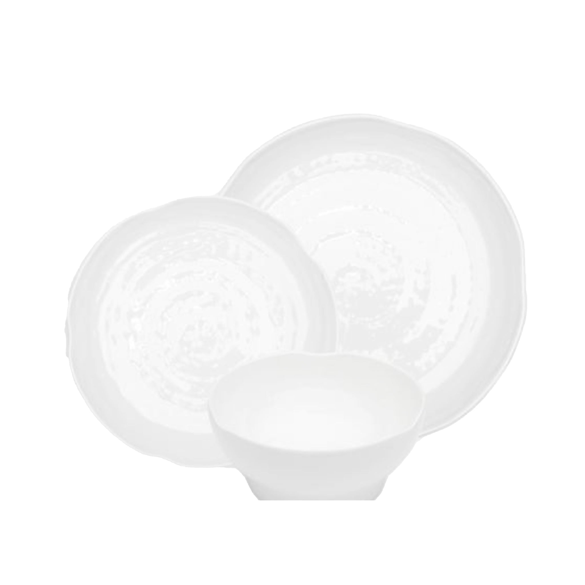 Melamine Pearl 12pc dinnerware set white
